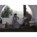! José Martel con la profesora Virginia Kiryakova durante una visita turística por el centro de la Isla